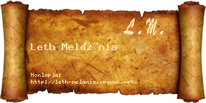 Leth Melánia névjegykártya