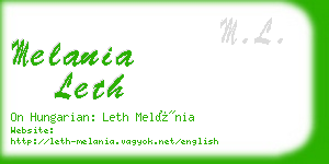 melania leth business card